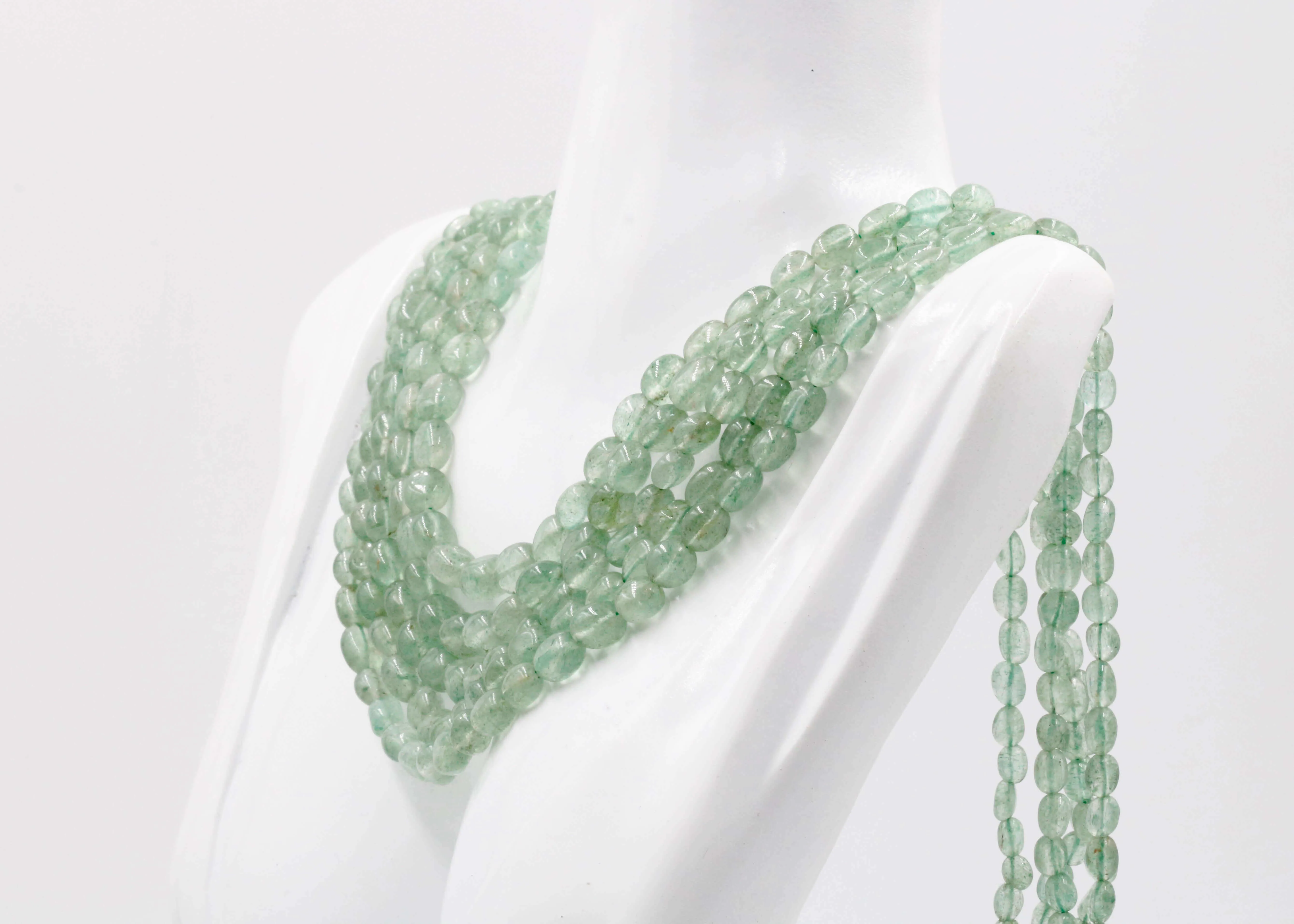 Natural Russian Emerald Quartz Necklace Russian Emerald Quartz Beaded Gemstone Necklace Green Russian Emerald Quartz SKU 6142839