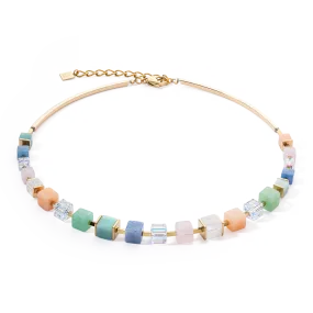 Necklace Precious Statement Cubes multicolour-gentle