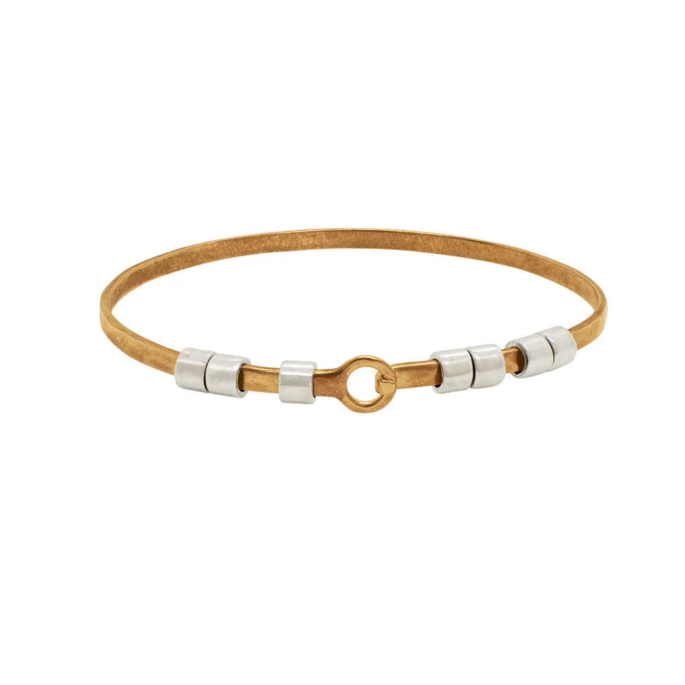 No Worries Bracelet in Bronze with Silver Beads | Available to Ship October 29, 2024