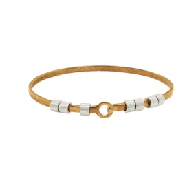 No Worries Bracelet in Bronze with Silver Beads | Available to Ship October 29, 2024