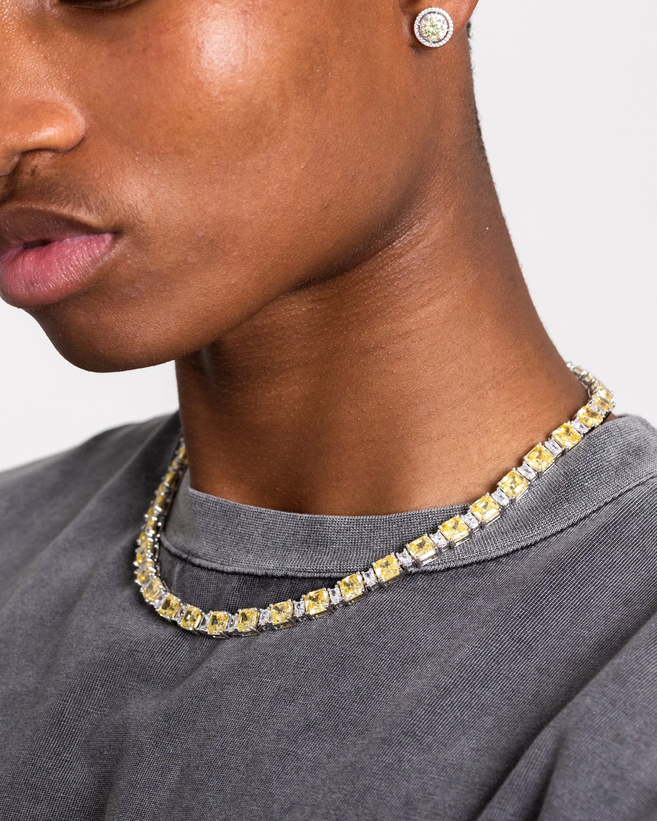NXS Marcus Duo Stone Chain Citrine/Iced White