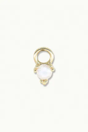 Orb Moonstone Gold Charm
