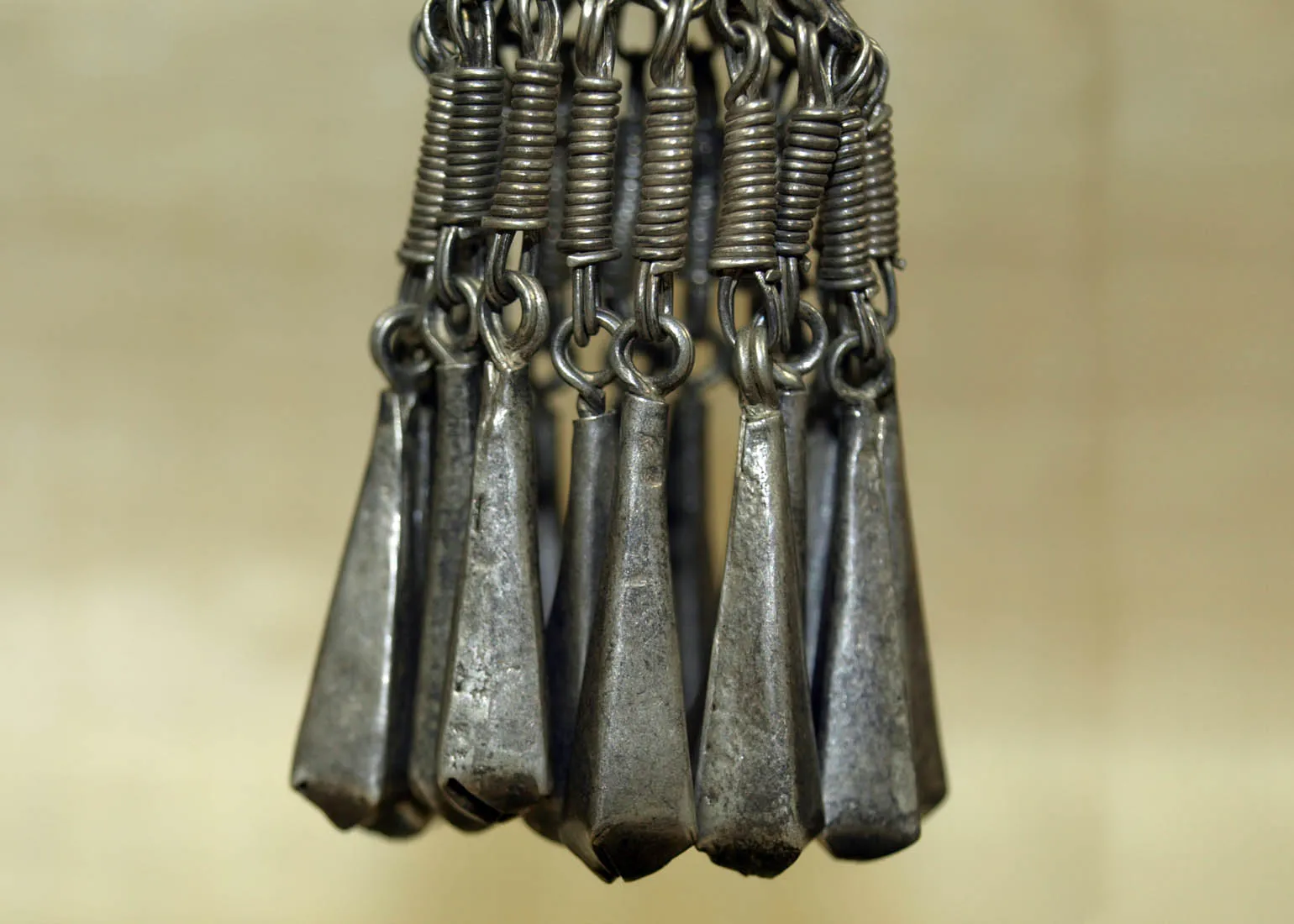 Pair of Antique Hmong Silver Earrings