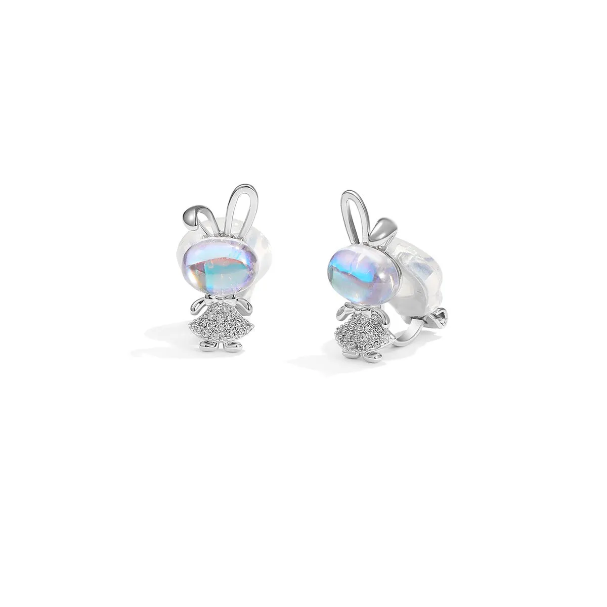 Party Rabbit Silver Earrings