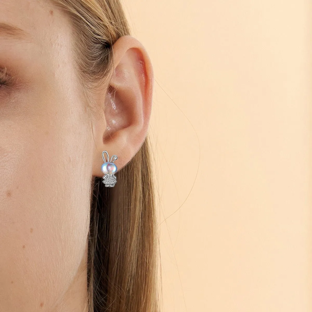 Party Rabbit Silver Earrings