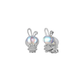 Party Rabbit Silver Earrings