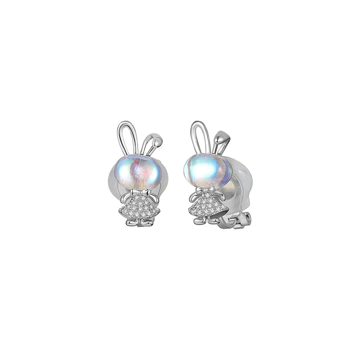 Party Rabbit Silver Earrings