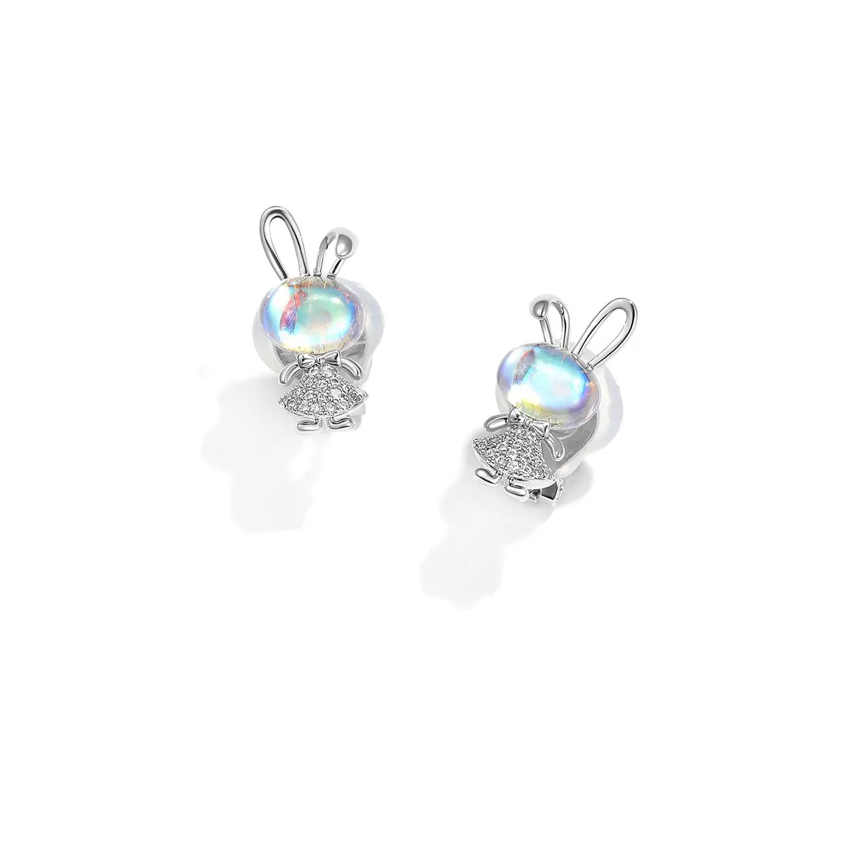 Party Rabbit Silver Earrings