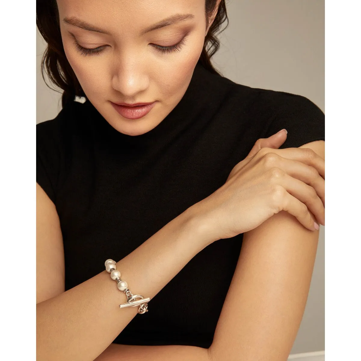 Pearl & Match Bracelet - Silver