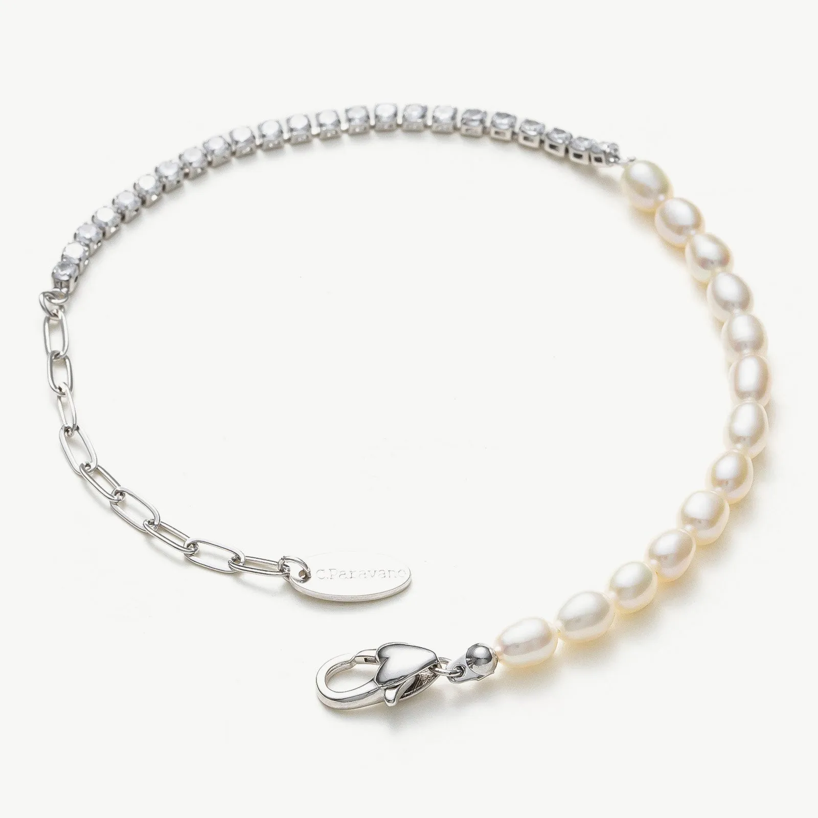 Pearl Crystal Chain Bracelet