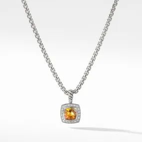 Pendant Necklace with Citrine and Diamonds