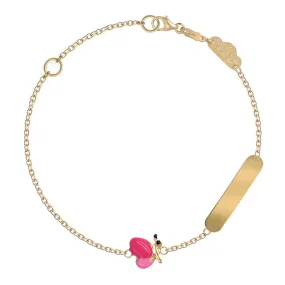 Pink Butterfly Bracelet (Customizable)