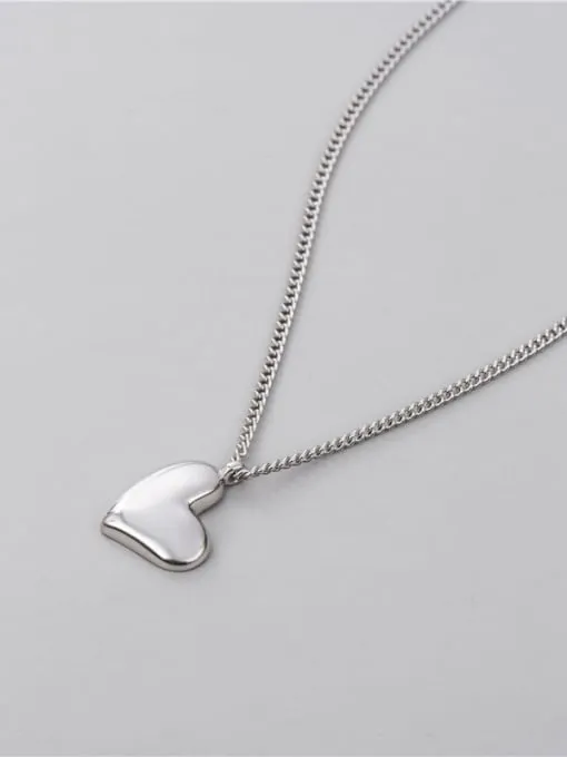 Plain Heart of Mine .925 Sterling Silver Waterproof Necklace