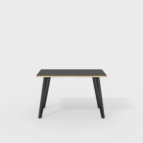 Plywood Desk with Black Box Hairpin Legs - Formica Diamond Black - 1200(w) x 600(d) x 735(h)