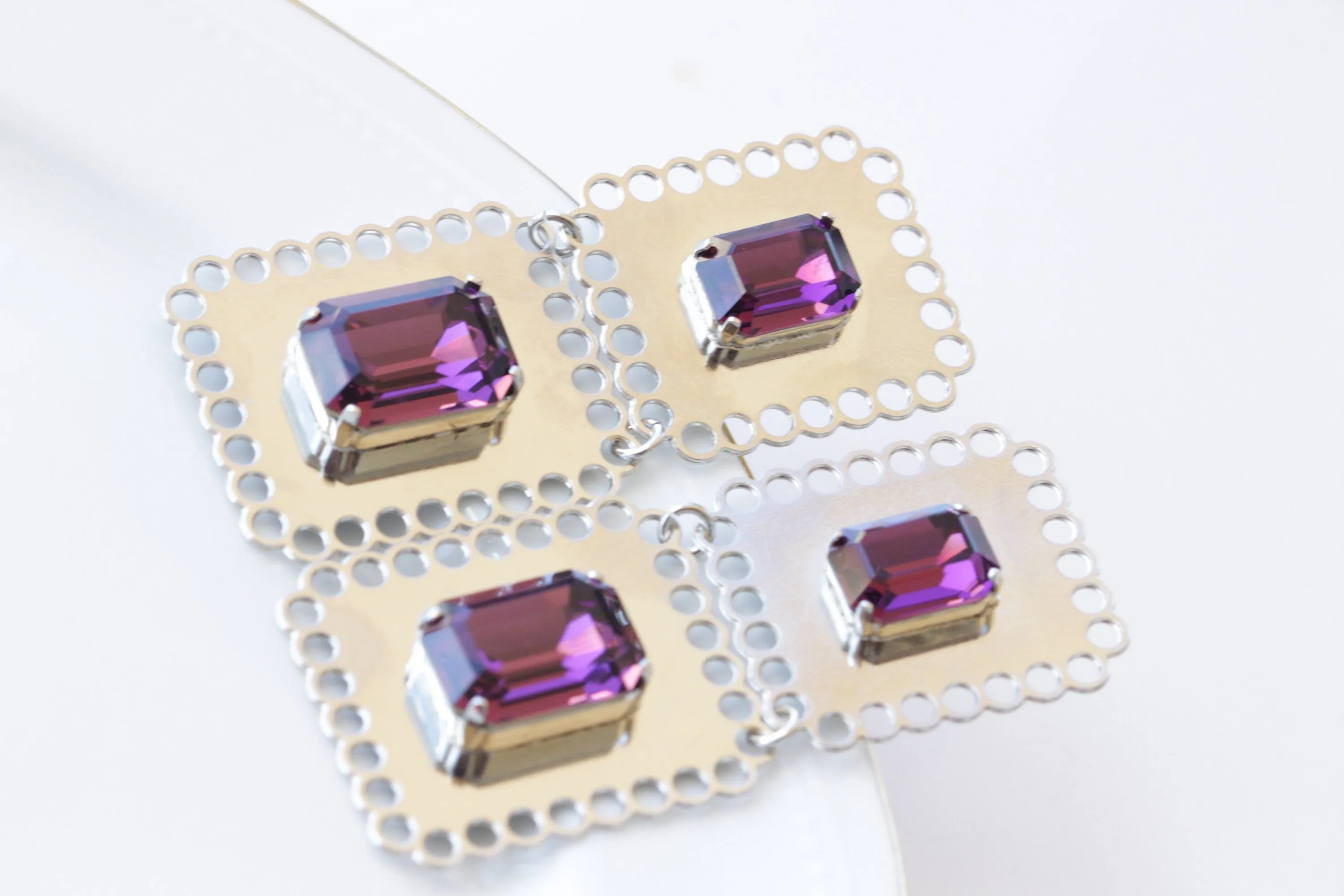 PURPLE AMETHYST EARRINGS
