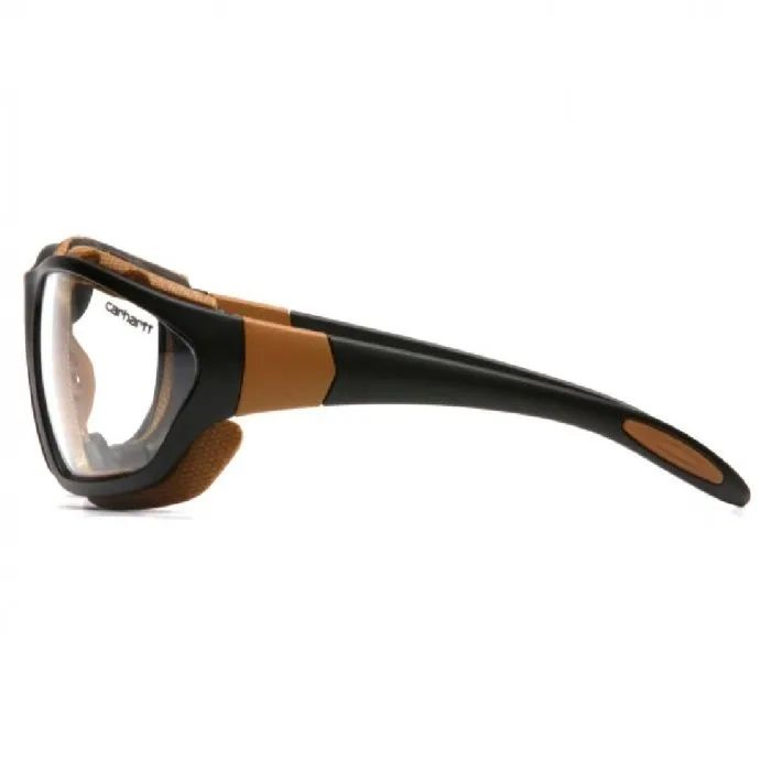 Pyramex CHB410DTP Carhartt Carthage Safety Glasses, Black Frame, Clear Anti-Fog Lens, 1 Each