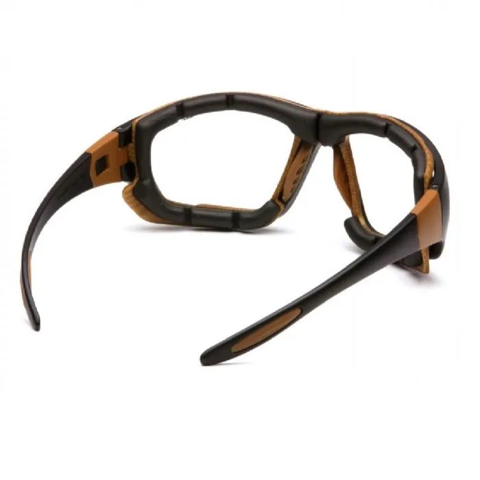 Pyramex CHB410DTP Carhartt Carthage Safety Glasses, Black Frame, Clear Anti-Fog Lens, 1 Each
