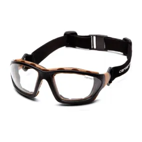 Pyramex CHB410DTP Carhartt Carthage Safety Glasses, Black Frame, Clear Anti-Fog Lens, 1 Each
