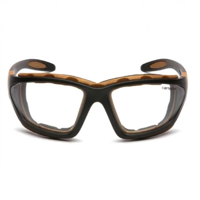 Pyramex CHB410DTP Carhartt Carthage Safety Glasses, Black Frame, Clear Anti-Fog Lens, 1 Each