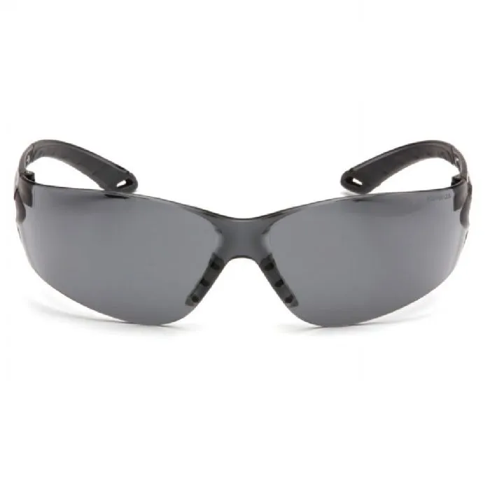 Pyramex ITEK S5820ST Safety Glasses, Gray H2X Anti Fog Lens Gray Temples, One Size, 1 Each