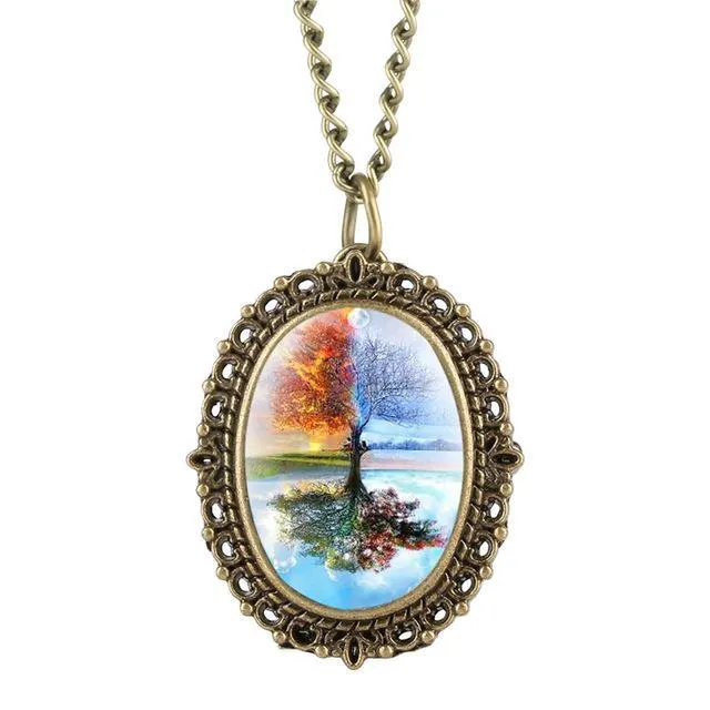 Quartz Pendant Watch  - 4 Seasons