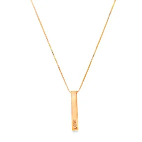 "Love" Block Pendant Dainty Necklace (G131)