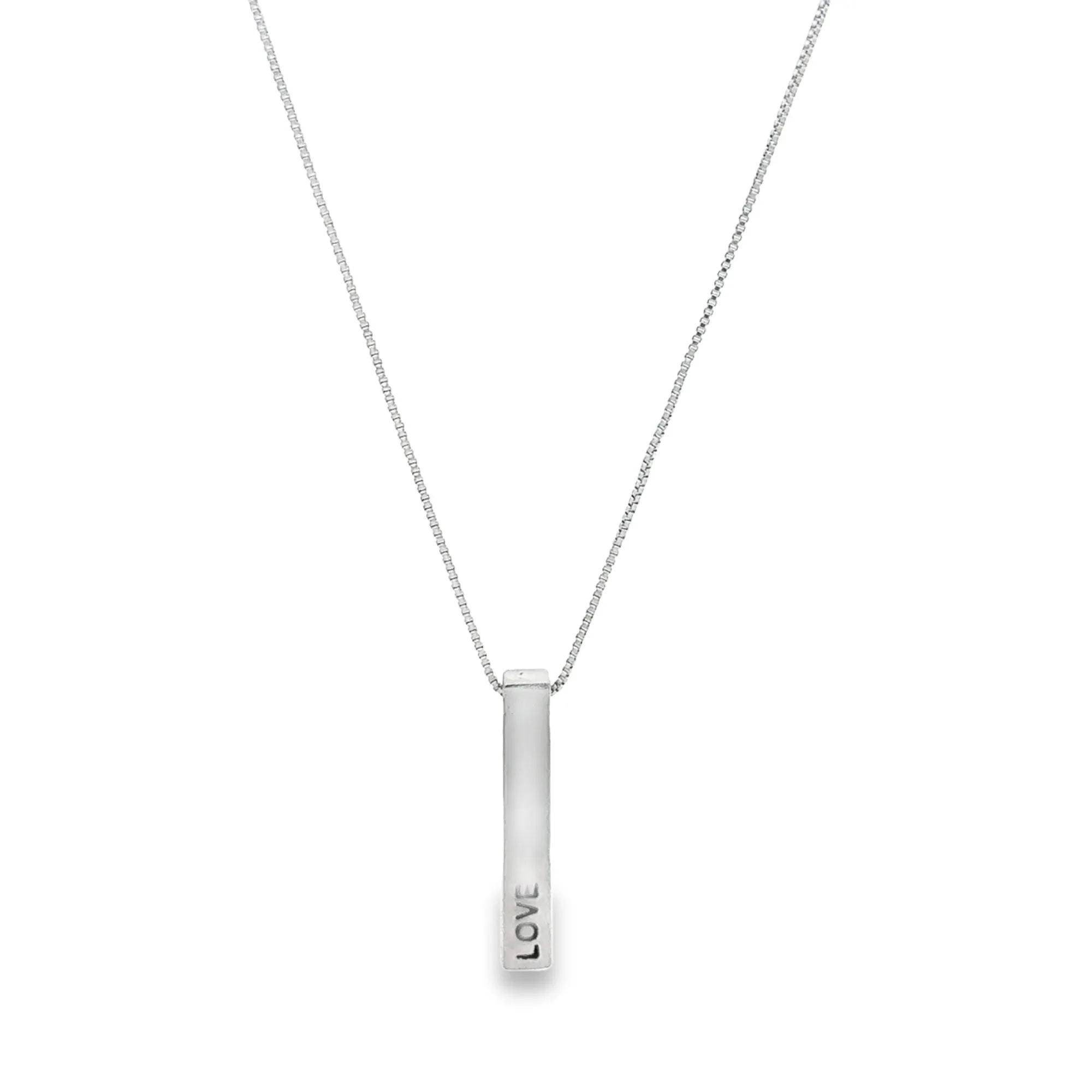"Love" Block Pendant Dainty Necklace (G131)