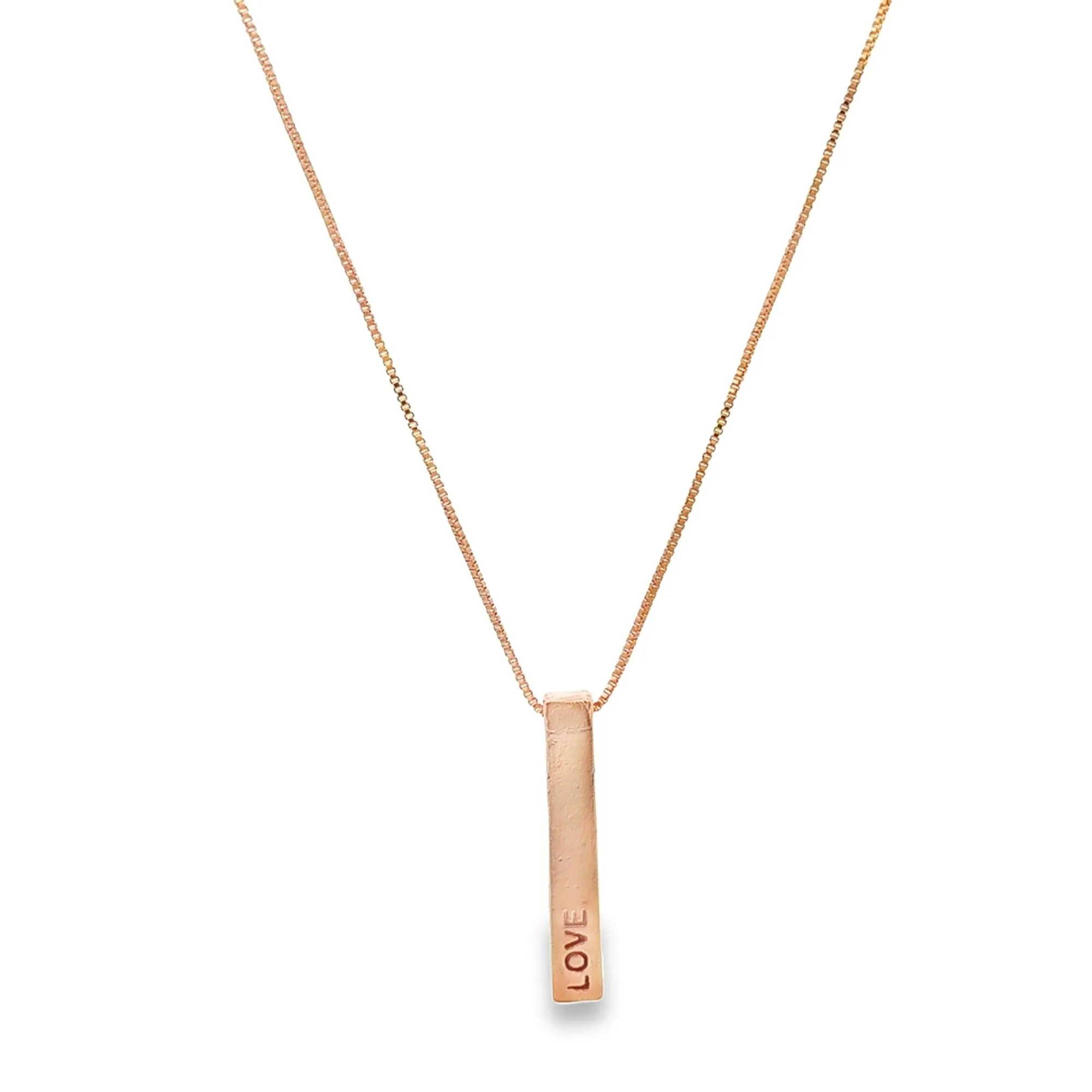 "Love" Block Pendant Dainty Necklace (G131)