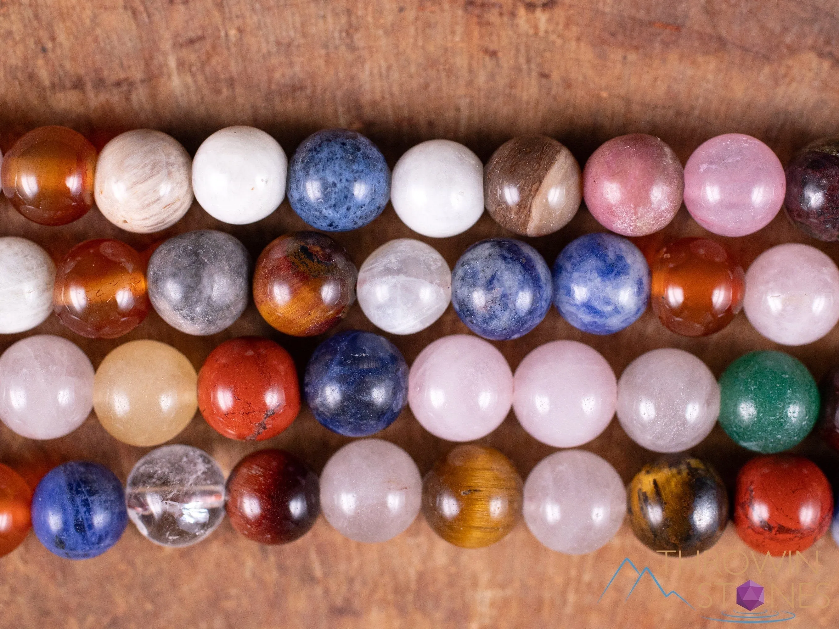 Rainbow GEMSTONES Crystal Necklace, Mala - Handmade Jewelry, Beaded Necklace, Healing Crystals and Stones, E2038