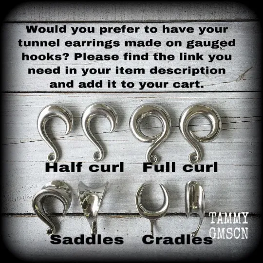 Rainbow moonstone tunnel earrings-Boho gauges