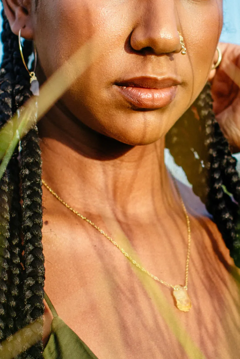 (READY TO SHIP) Mini Raw Crystal Necklace