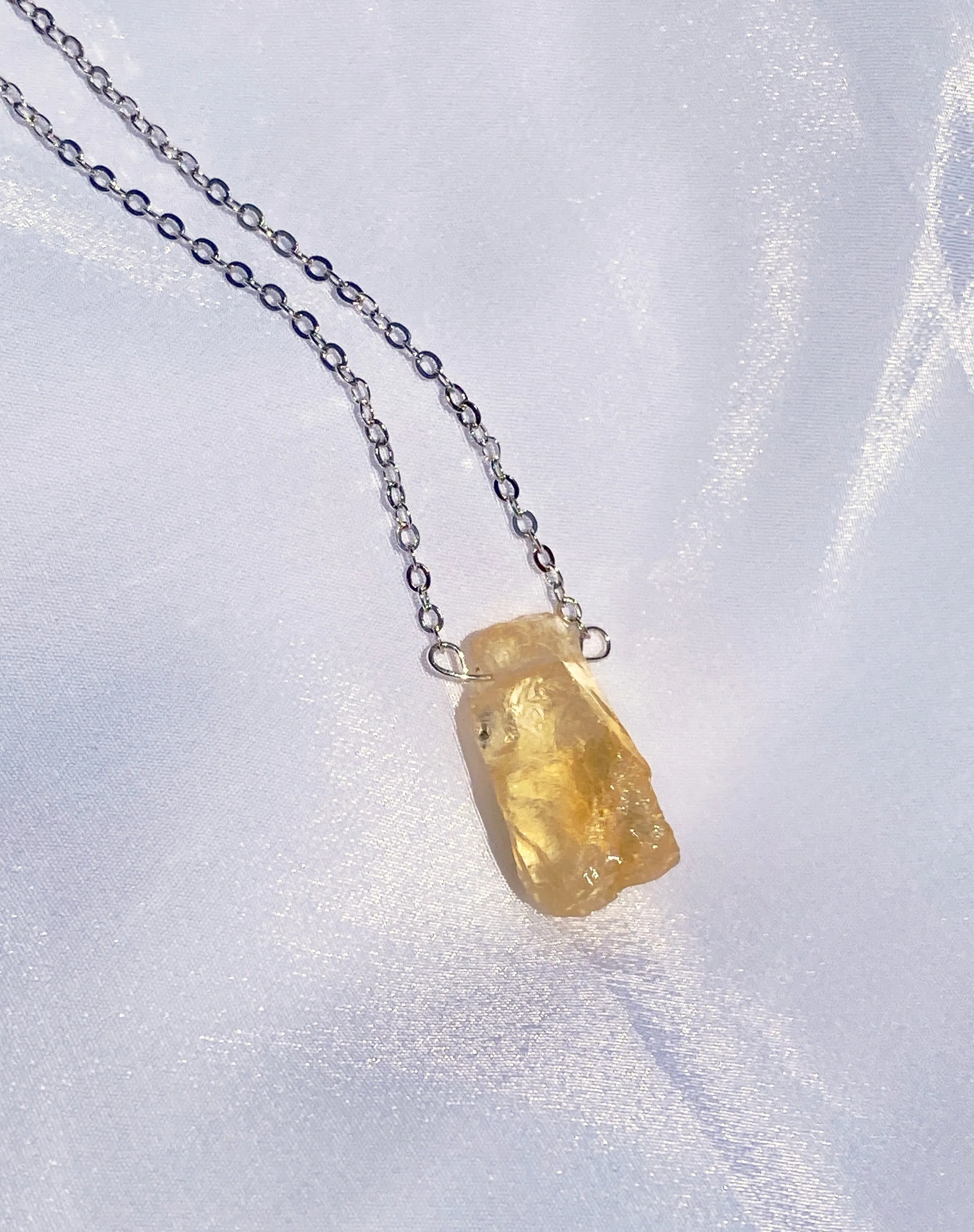 (READY TO SHIP) Mini Raw Crystal Necklace