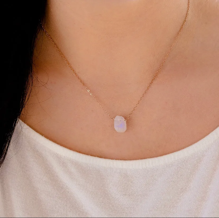 (READY TO SHIP) Mini Raw Crystal Necklace