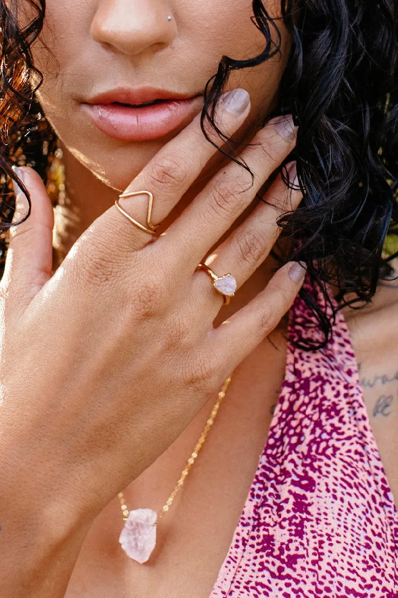 (READY TO SHIP) Mini Raw Crystal Necklace