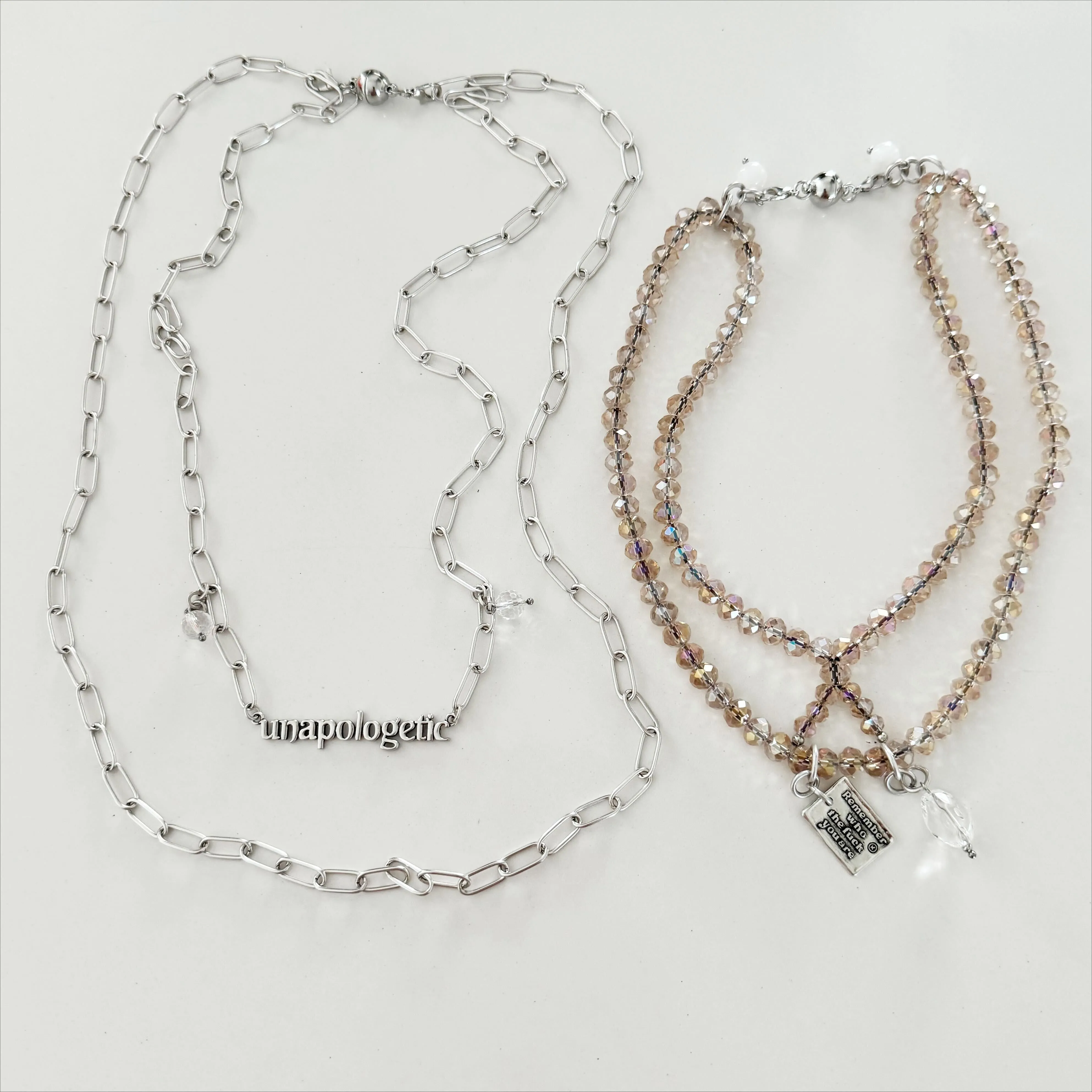 REMEMBER WHO THE FUCK YOU ARE | UNAPOLOGETIC | Crystal Boho Wrap Duo Bundle