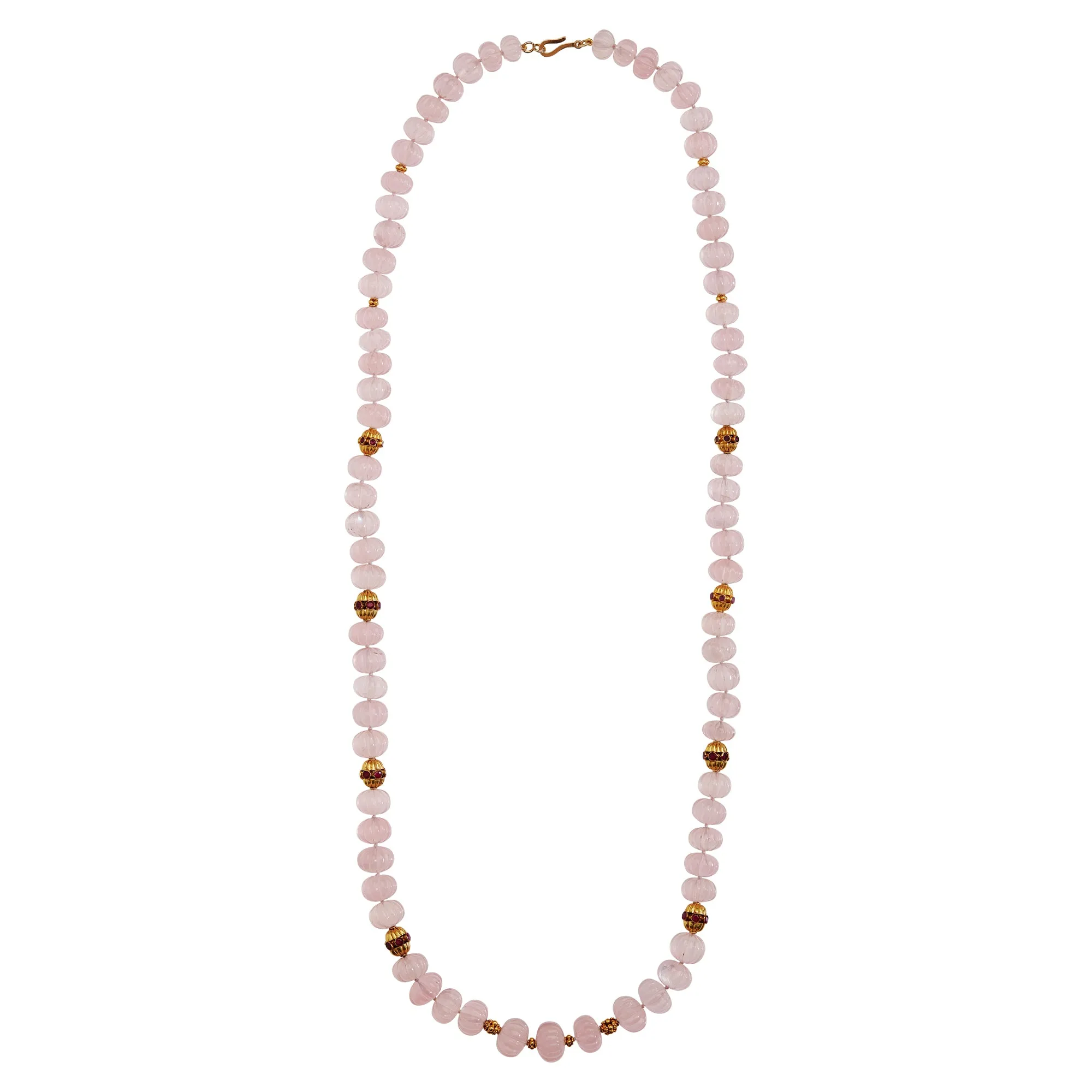 Rose Quartz Beaded Necklace 211 (87cm)