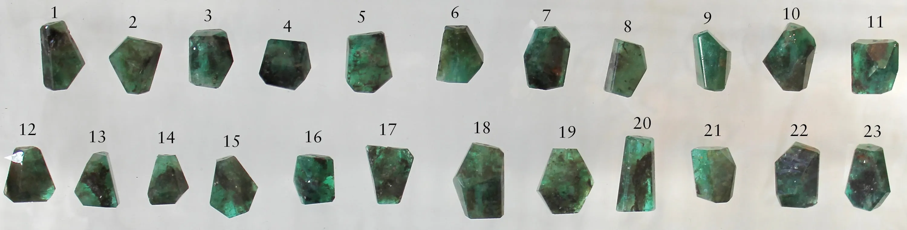 Rough Cut Emerald Doré Pendant Necklace