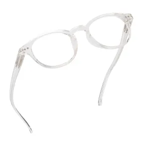 Round-Blue-Light-Blocking-Reading-Glasses-Clear-0-50-Magnification-Computer-Glasses