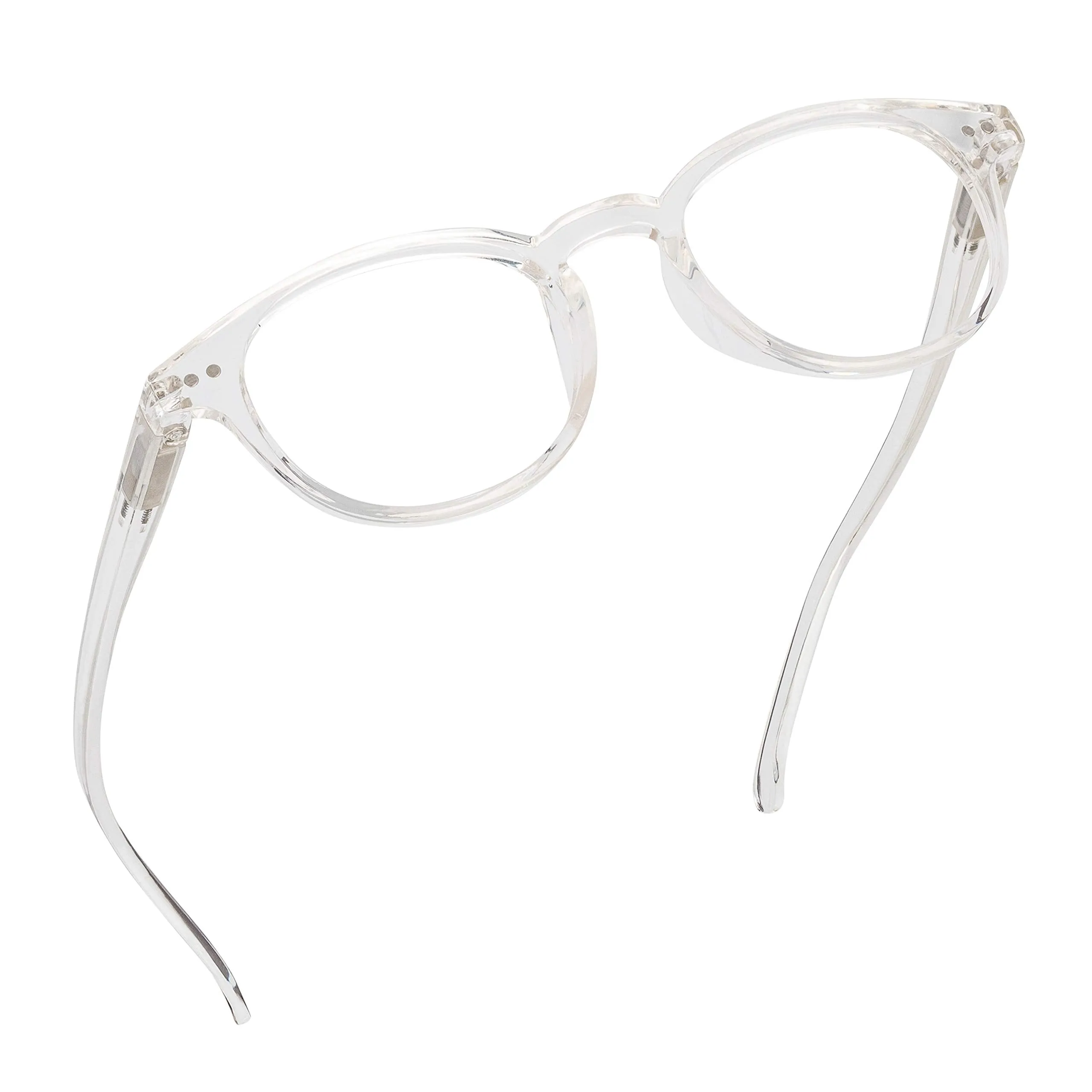Round-Blue-Light-Blocking-Reading-Glasses-Clear-0-50-Magnification-Computer-Glasses
