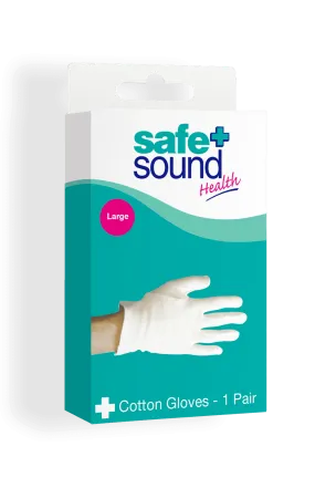 Safe & Sound Cotton Gloves Large 1 Pair