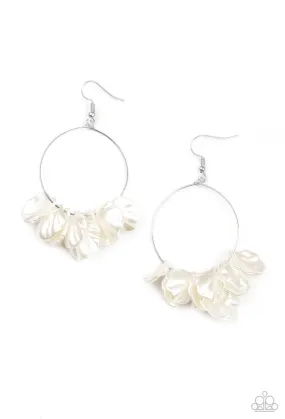 Sailboats and Seashells White Earrings - Paparazzi Accessories