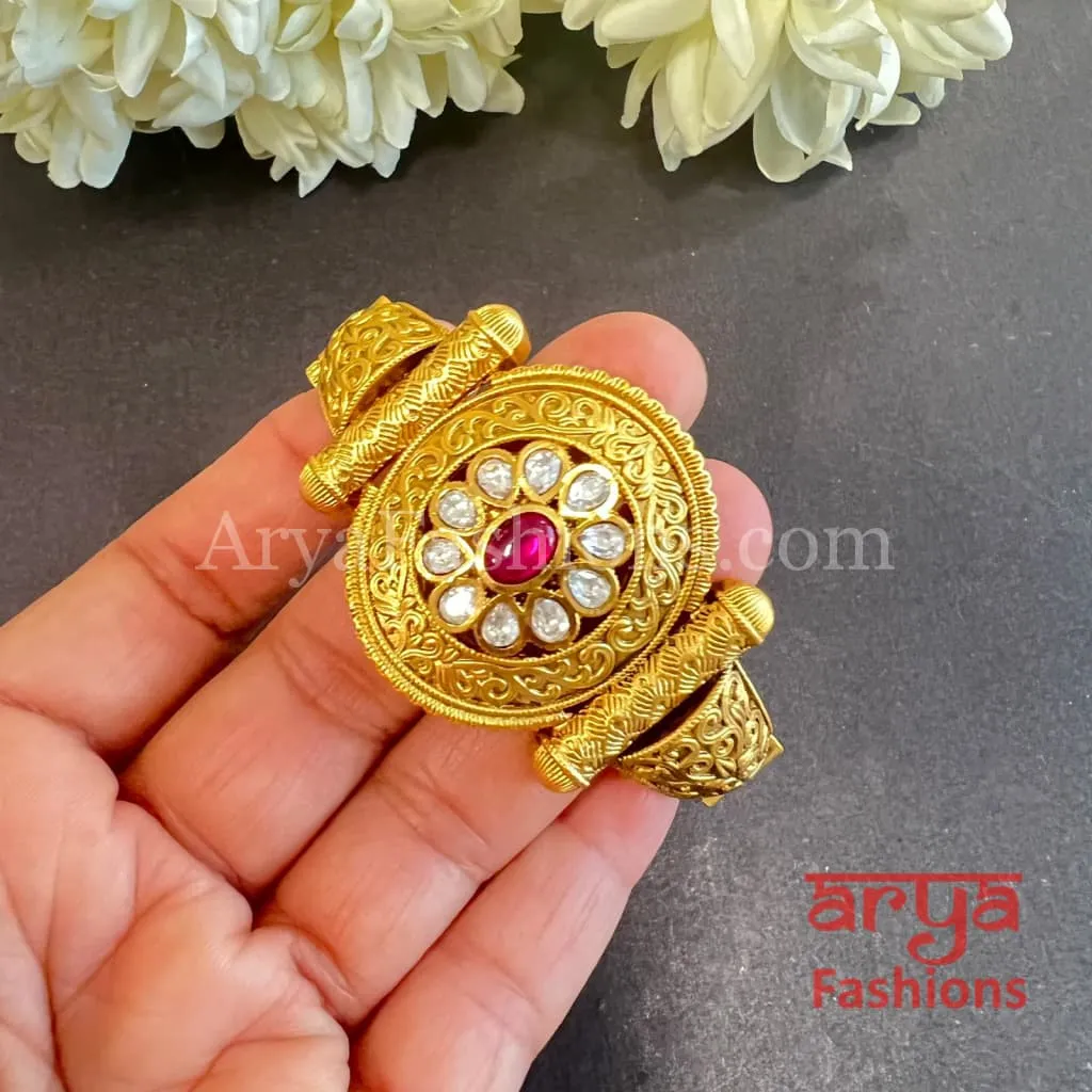 Saima Jadau Kundan Bracelet / Rajwadi Kundan Bracelet