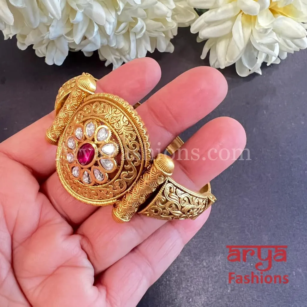 Saima Jadau Kundan Bracelet / Rajwadi Kundan Bracelet