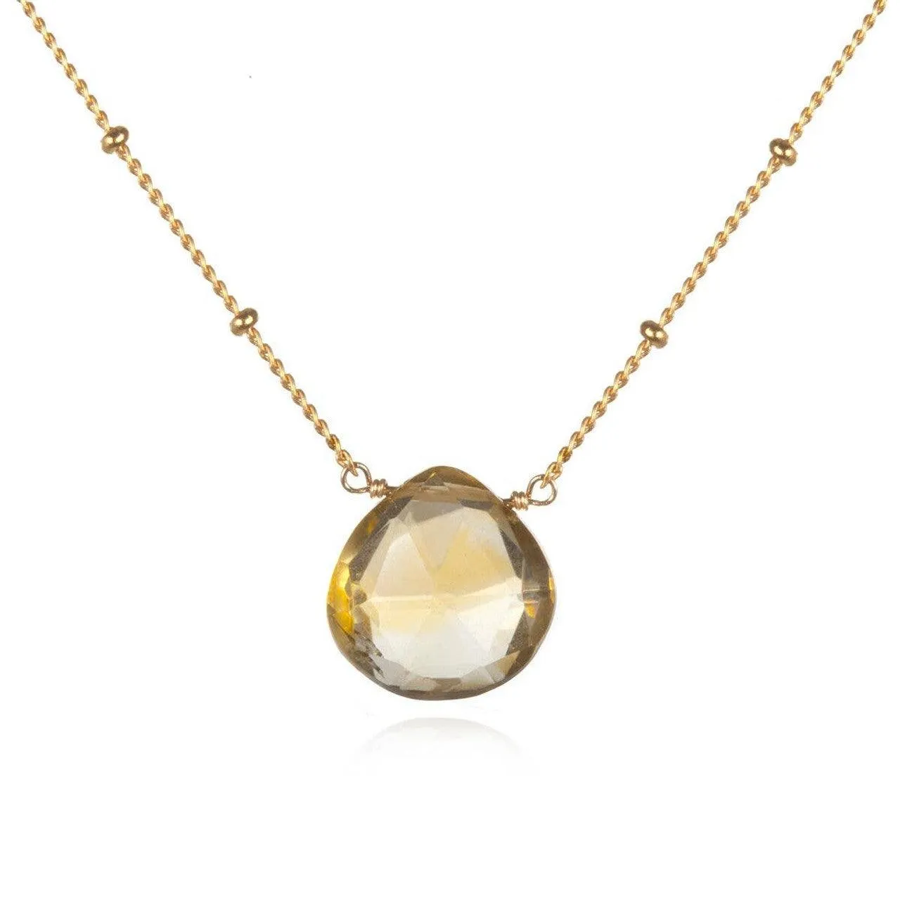 Satya Brighter Than Sunshine Citrine Teardrop Necklace