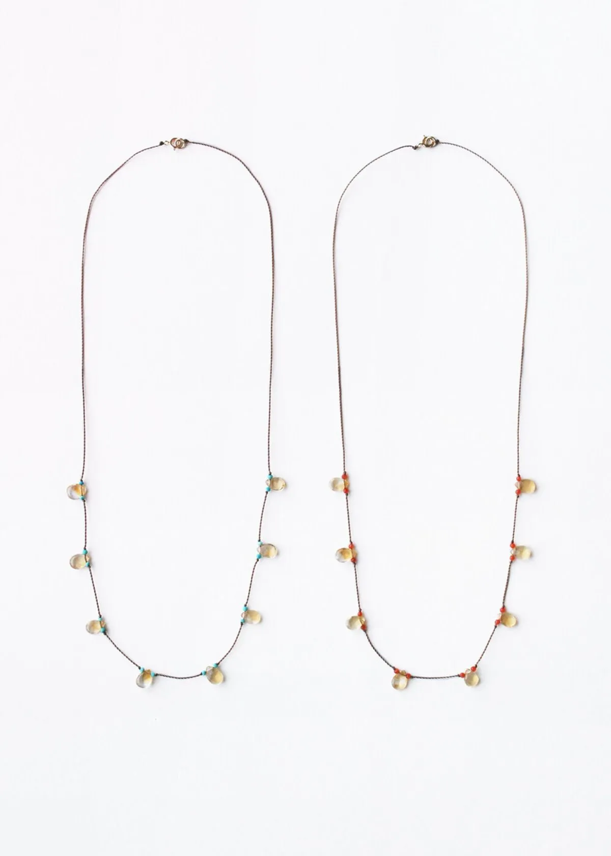 See Real Flowers Citrine Petal Necklace