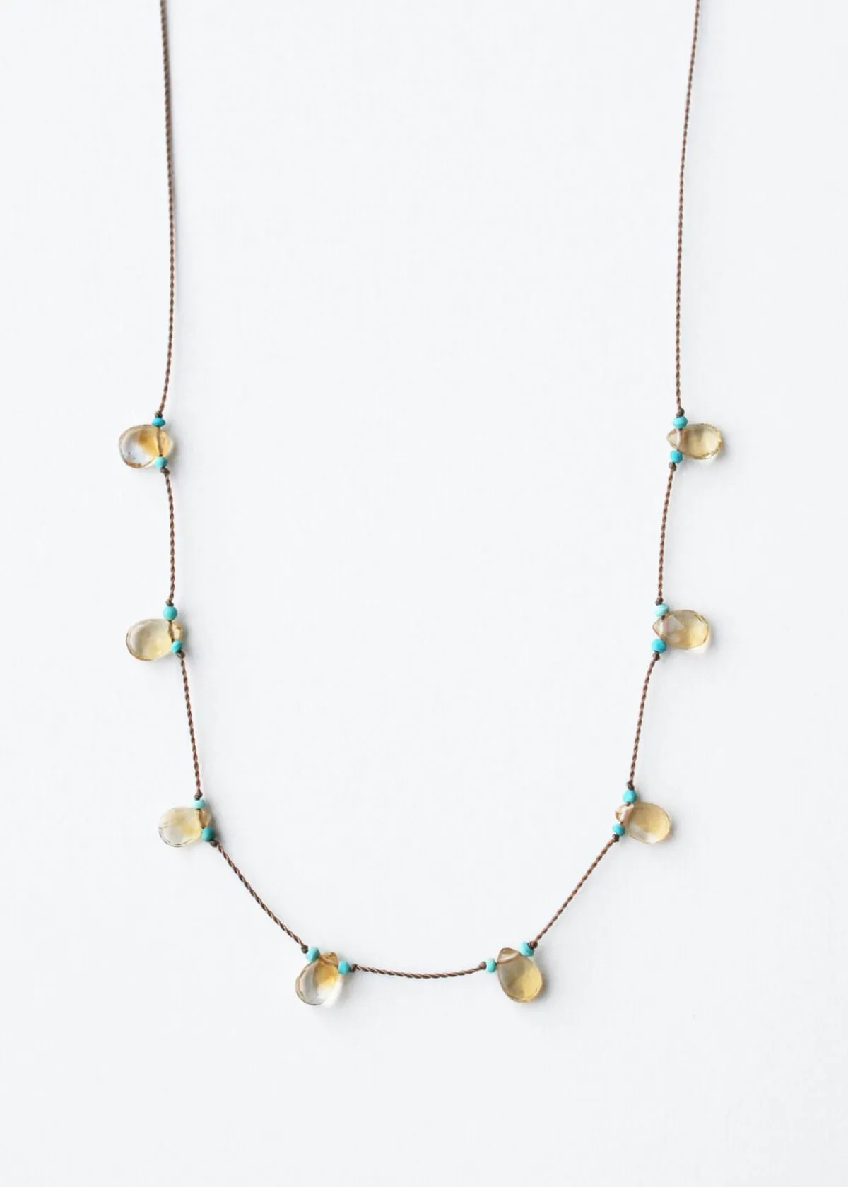 See Real Flowers Citrine Petal Necklace