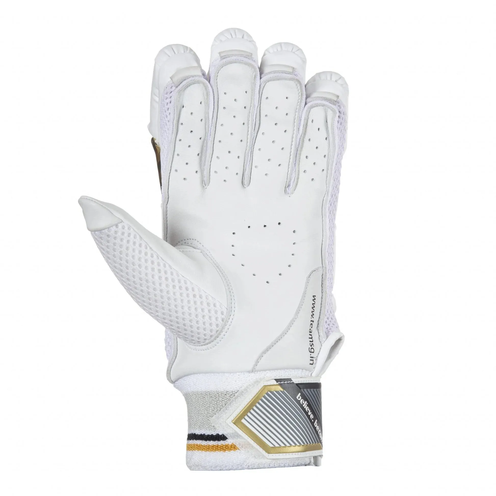 SG HP Lite Adult Batting Gloves Gold Black