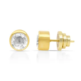 SIGNATURE MIDI SILVER MOONSTONE STUD