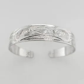 Silver 1/2" Love Birds Bracelet