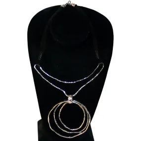 Silver Arc Style Choker Necklace